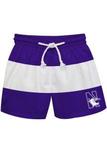 Baby Northwestern Wildcats Purple Vive La Fete Stripe Swim Trunks Swimwear