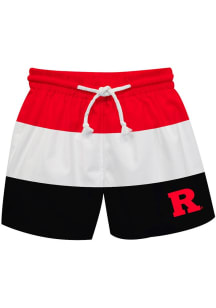 Vive La Fete Rutgers Scarlet Knights Baby Red Stripe Swim Trunks