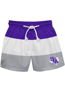 SFA Lumberjacks Baby Purple Stripe Swim Trunks