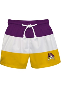 East Carolina Pirates Toddler Purple Stripe Swimwear Swim Trunks