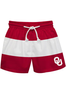 Oklahoma Sooners Toddler Red Stripe Swimwear Swim Trunks