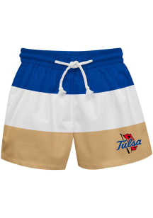 Vive La Fete Tulsa Golden Hurricane Toddler Blue Stripe Swimwear Swim Trunks