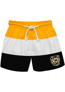 Fort Hays State Tigers Youth Gold Stripe Swim Trunks