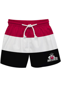 New Mexico State Aggies Youth Red Stripe Swim Trunks