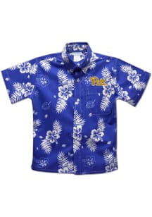 Pitt Panthers Youth Blue Hawaiian Short Sleeve T-Shirt