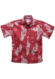 Samford University Bulldogs Youth Red Hawaiian Short Sleeve T-Shirt