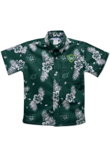 Wayne State Warriors Youth Green Hawaiian Short Sleeve T-Shirt