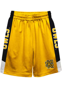 Vive La Fete Kennesaw State Owls Youth Gold Mesh Athletic Shorts