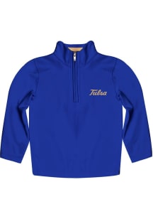 Youth Tulsa Golden Hurricane Blue Vive La Fete Felix Long Sleeve Quarter Zip