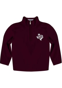 Vive La Fete Texas A&amp;M Aggies Toddler Maroon Felix Long Sleeve Qtr Zip