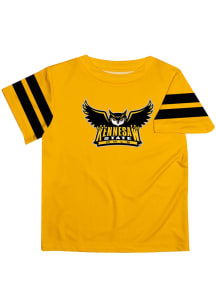 Vive La Fete Kennesaw State Owls Youth Gold Stripes Short Sleeve T-Shirt