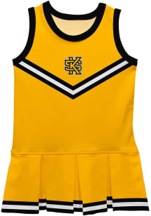 Vive La Fete Kennesaw State Owls Toddler Girls Gold Britney Dress Sets Cheer