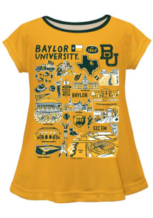 Vive La Fete Baylor Bears Infant Girls Impressions Short Sleeve T-Shirt Gold