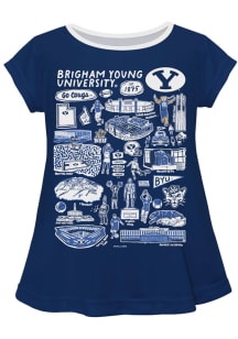 Vive La Fete BYU Cougars Infant Girls Impressions Short Sleeve T-Shirt Blue