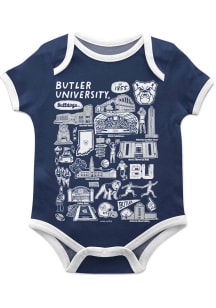Vive La Fete Butler Bulldogs Baby Blue Impressions Short Sleeve One Piece
