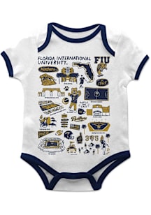 Vive La Fete FIU Panthers Baby White Impressions Short Sleeve One Piece
