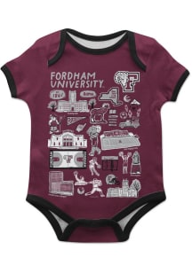 Vive La Fete Fordham Rams Baby Maroon Impressions Short Sleeve One Piece