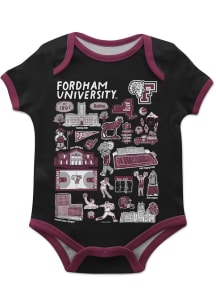 Vive La Fete Fordham Rams Baby Black Impressions Short Sleeve One Piece