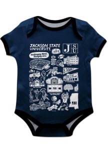 Vive La Fete Jackson State Tigers Baby Blue Impressions Short Sleeve One Piece