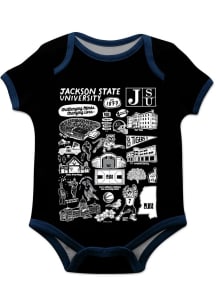 Vive La Fete Jackson State Tigers Baby Black Impressions Short Sleeve One Piece