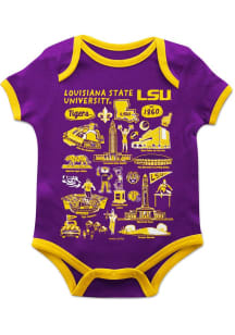 Vive La Fete LSU Tigers Baby Yellow Impressions Short Sleeve One Piece