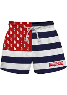 Duquesne Dukes Baby Blue Flag Swim Trunks