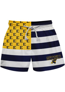 East Tennesse State Buccaneers Baby Blue Flag Swim Trunks