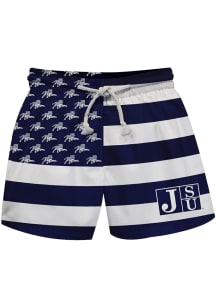 Vive La Fete Jackson State Tigers Baby Blue Flag Swim Trunks