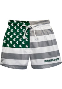Michigan State Spartans Baby Green Flag Swim Trunks