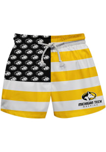 Michigan Tech Huskies Baby Gold Flag Swim Trunks