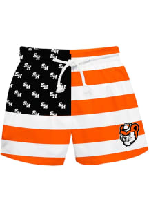 Vive La Fete Sam Houston State Bearkats Baby Orange Flag Swim Trunks