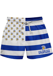 San Jose State Spartans Baby Blue Flag Swim Trunks