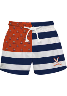 Virginia Cavaliers Baby Navy Blue Flag Swim Trunks