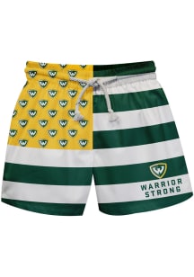 Wayne State Warriors Baby Green Flag Swim Trunks