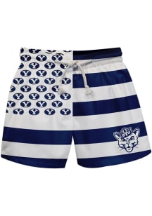 BYU Cougars Toddler Blue Flag Swimwear Swim Trunks