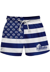 Drake Bulldogs Toddler Blue Flag Swimwear Swim Trunks