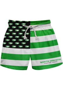 North Dakota Fighting Hawks Toddler Green Flag Swimwear Swim Trunks