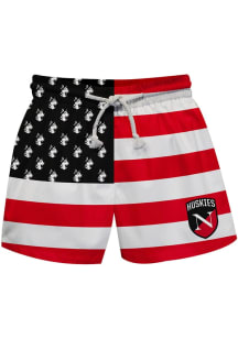 Vive La Fete Northeastern Huskies Toddler Red Flag Swimwear Swim Trunks