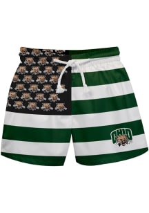 Ohio Bobcats Toddler Green Flag Swimwear Swim Trunks