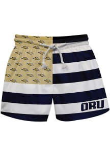 Oral Roberts Golden Eagles Toddler Navy Blue Flag Swimwear Swim Trunks