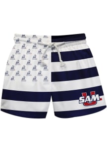 Samford University Bulldogs Toddler Navy Blue Flag Swimwear Swim Trunks
