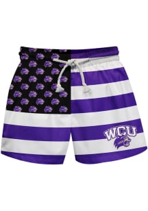 Western Carolina Toddler Purple Flag Swimwear Swim Trunks