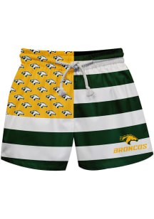 Cal Poly Mustangs Youth Green Flag Swim Trunks