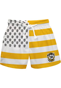 Fort Hays State Tigers Youth Gold Flag Swim Trunks