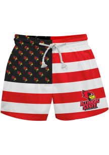 Illinois State Redbirds Youth Red Flag Swim Trunks