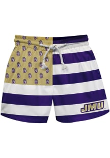 James Madison Dukes Youth Purple Flag Swim Trunks