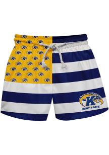 Kent State Golden Flashes Youth Blue Flag Swim Trunks