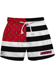 Louisville Cardinals Youth Red Flag Swim Trunks