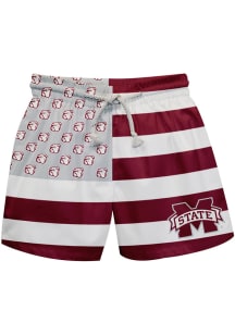 Mississippi State Bulldogs Youth Maroon Flag Swim Trunks