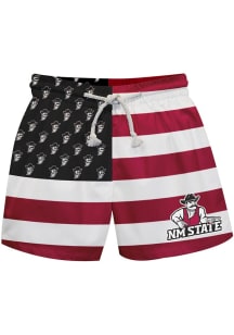 Vive La Fete New Mexico State Aggies Youth Red Flag Swim Trunks